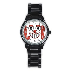 Laughing Out Loud Illustration002 Sport Metal Watch (black) by dflcprints