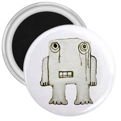 Sad Monster Baby 3  Button Magnet by dflcprints