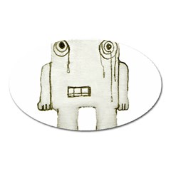 Sad Monster Baby Magnet (oval) by dflcprints