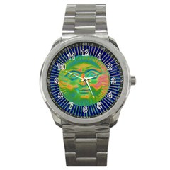 Sun Face Sport Metal Watch by sirhowardlee