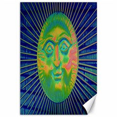 Sun Face Canvas 12  X 18  (unframed)