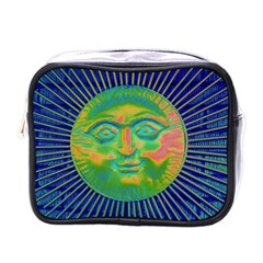 Sun Face Mini Travel Toiletry Bag (one Side) by sirhowardlee