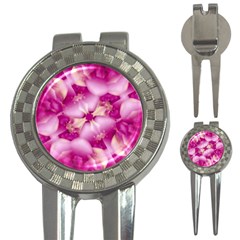 Beauty Pink Abstract Design Golf Pitchfork & Ball Marker by dflcprints