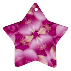 Beauty Pink Abstract Design Star Ornament (two Sides)