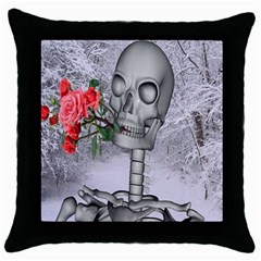 Looking Forward To Spring Black Throw Pillow Case by icarusismartdesigns