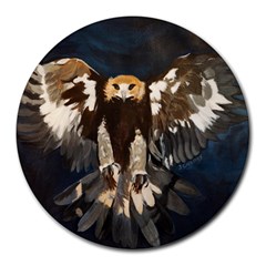 Golden Eagle 8  Mouse Pad (round) by JUNEIPER07