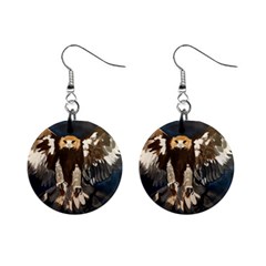 Golden Eagle Mini Button Earrings by JUNEIPER07