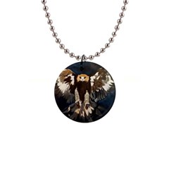 Golden Eagle Button Necklace by JUNEIPER07