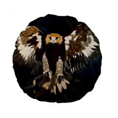 Golden Eagle 15  Premium Round Cushion  by JUNEIPER07