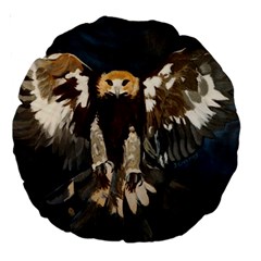 Golden Eagle 18  Premium Round Cushion  by JUNEIPER07