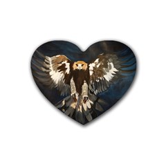 Golden Eagle Drink Coasters (heart) by JUNEIPER07