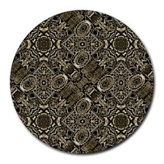 Steam Punk Pattern Print 8  Mouse Pad (round) by dflcprints