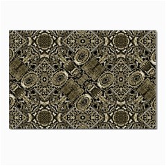 Steam Punk Pattern Print Postcard 4 x 6  (10 Pack) by dflcprints