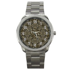 Steam Punk Pattern Print Sport Metal Watch by dflcprints