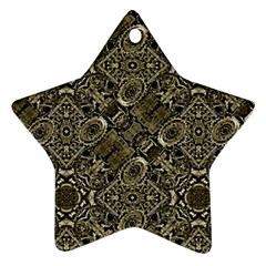 Steam Punk Pattern Print Star Ornament (two Sides)