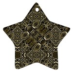 Steam Punk Pattern Print Star Ornament (Two Sides) Back