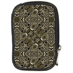 Steam Punk Pattern Print Compact Camera Leather Case by dflcprints