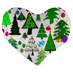 Oh Christmas Tree 19  Premium Heart Shape Cushion by StuffOrSomething