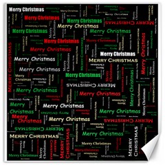 Merry Christmas Typography Art Canvas 20  X 20  (unframed) by StuffOrSomething