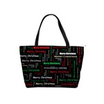 Merry Christmas Typography Art Large Shoulder Bag Front