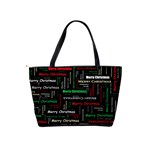 Merry Christmas Typography Art Large Shoulder Bag Back