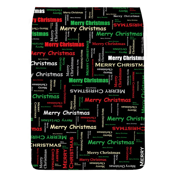 Merry Christmas Typography Art Removable Flap Cover (Large)