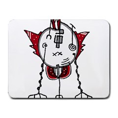 Alien Robot Hand Draw Illustration Small Mouse Pad (rectangle) by dflcprints