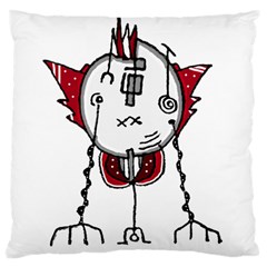 Alien Robot Hand Draw Illustration Large Cushion Case (two Sided) 