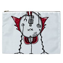 Alien Robot Hand Draw Illustration Cosmetic Bag (xxl) by dflcprints