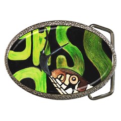 Grass Snake Belt Buckle (oval)