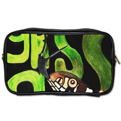 Grass Snake Travel Toiletry Bag (two Sides)