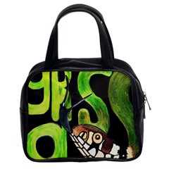 Grass Snake Classic Handbag (two Sides) by JUNEIPER07