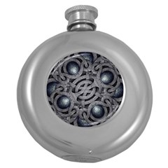 Mystic Arabesque Hip Flask (round) by dflcprints