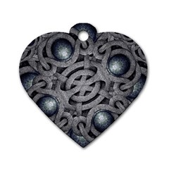 Mystic Arabesque Dog Tag Heart (one Sided)  by dflcprints