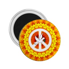 Psychedelic Peace Dove Mandala 2 25  Button Magnet