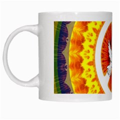 Psychedelic Peace Dove Mandala White Coffee Mug by StuffOrSomething