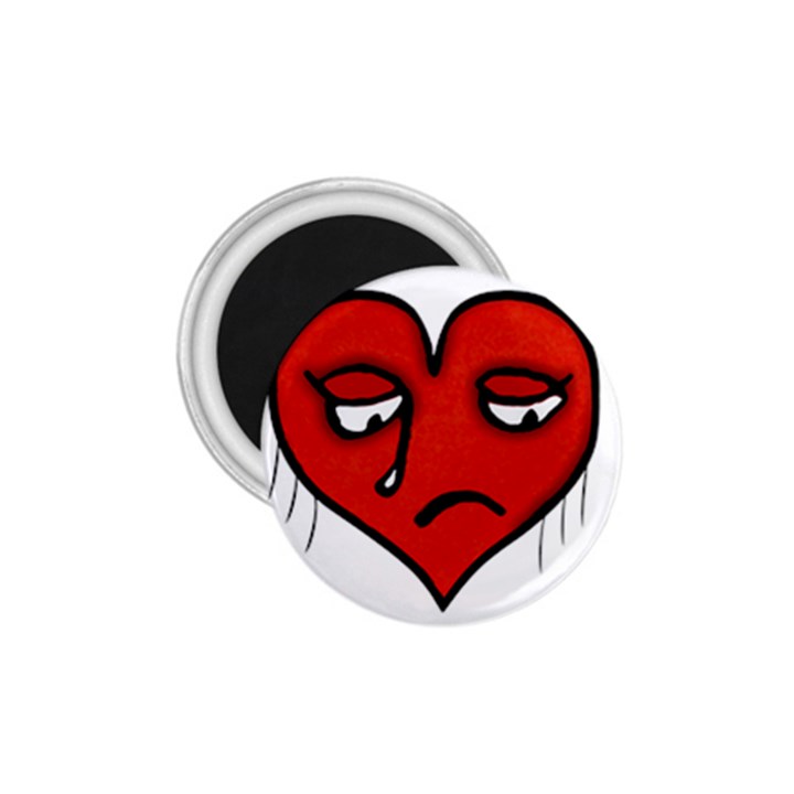 Sad Heart 1.75  Button Magnet