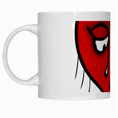 Sad Heart White Coffee Mug by dflcprints