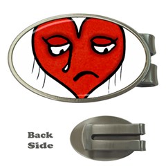 Sad Heart Money Clip (oval) by dflcprints