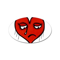 Sad Heart Sticker 100 Pack (oval)