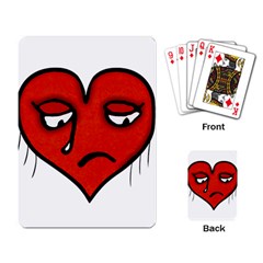 Sad Heart Playing Cards Single Design by dflcprints