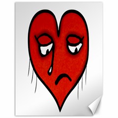 Sad Heart Canvas 12  X 16  (unframed) by dflcprints