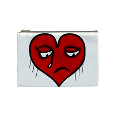 Sad Heart Cosmetic Bag (medium) by dflcprints