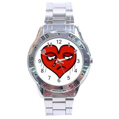 Sad Heart Stainless Steel Watch by dflcprints
