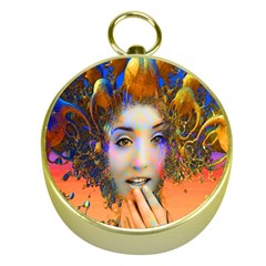 Organic Medusa Gold Compass by icarusismartdesigns