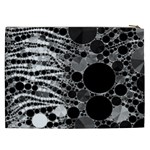 Zebra Print Bling Abstract Cosmetic Bag (XXL) Back