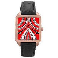 Fantasy Rose Gold Leather Watch  by Siebenhuehner