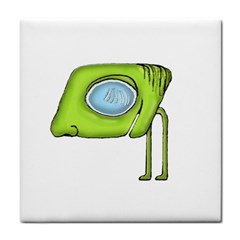 Funny Alien Monster Character Ceramic Tile by dflcprints