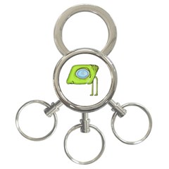 Funny Alien Monster Character 3-ring Key Chain by dflcprints