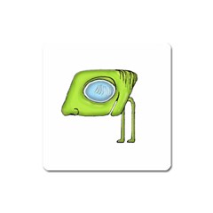 Funny Alien Monster Character Magnet (square) by dflcprints